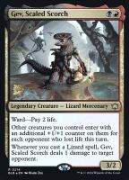 Gev, Scaled Scorch (Foil) (Bloomburrow Promos #214s)