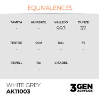 AK Interactive - 3GEN Acryl WHITE GREY – STANDARD...