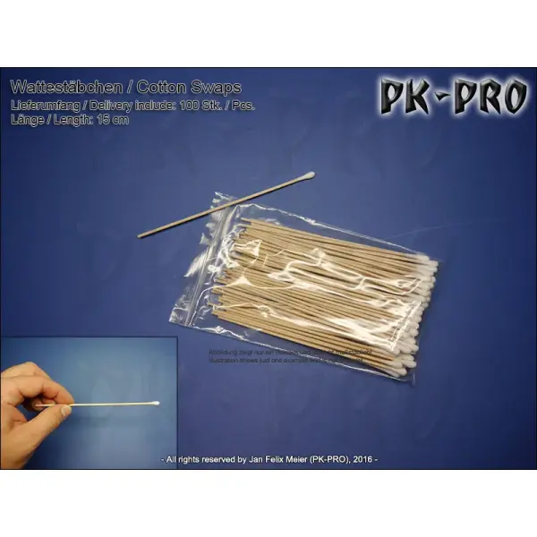 PK-PRO Airbrush Wattestäbchen zur gründlichen Reinigung des Topfes