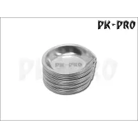PK-PRO Farbschälchen mit Ausguss - Edelstahl (Modelling Paint Wells) 12 Stück
