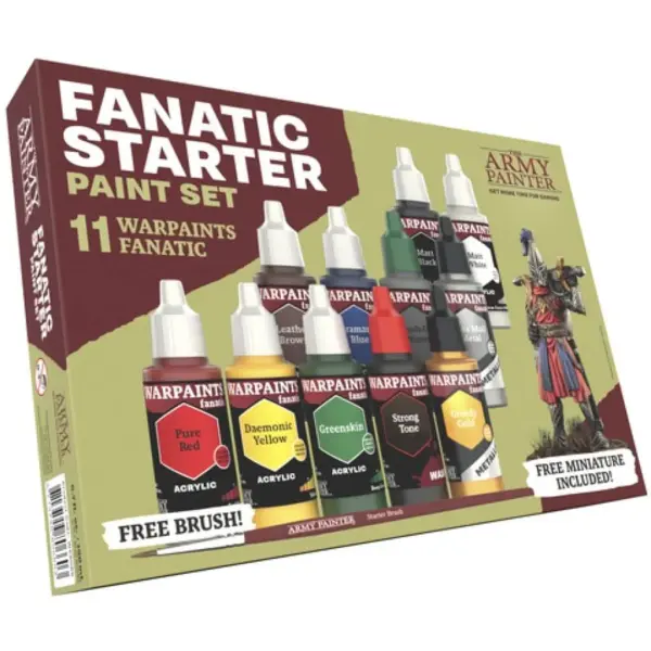 The Army Painter - Warpaints Fanatic: Starter Set 11 Farben plus gratis Figur
