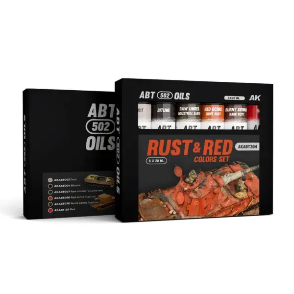 AK Interactive - ABT 502 Ölfarbset AKABT304 Rost & Rot Effect Farbset