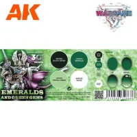 AK Interactive Wargame Color Set Emeralds And Green Gems...