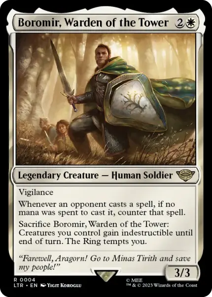 Magic the Gathering - Boromir, Warden of the Tower Tales of Middleearth #4 NM