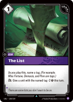 The List UNL-138/219