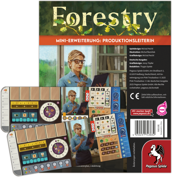 Pegasus Spiele – Forestry: Die Produktionsleiterin [Mini-Erweiterung]