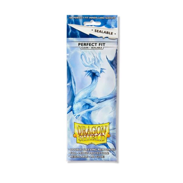 Dragon Shield: Perfect Fit Inner Sleeves – Sealable – Clear/Clear (100)