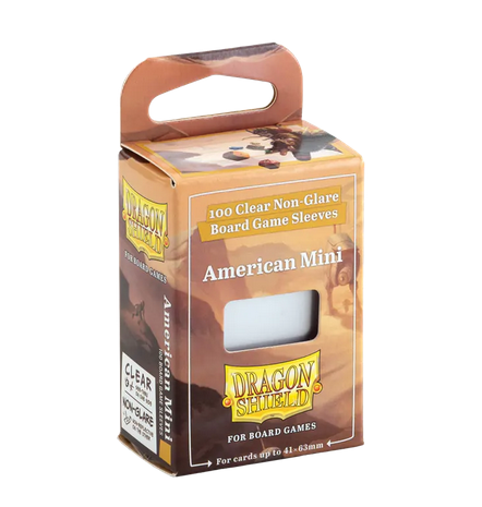 Dragon Shield: Board Game Sleeves Clear/NonGlare – American Mini (100)