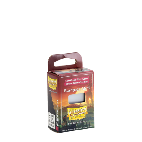 Dragon Shield: Board Game Sleeves Clear/NonGlare – European Mini (100)
