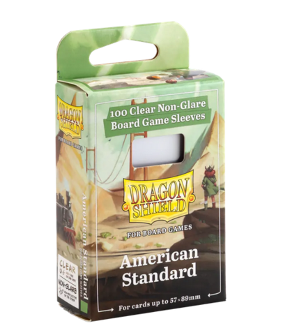 Dragon Shield: Board Game Sleeves Clear/NonGlare – American Standard (100)