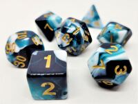 Würfelset Racing: Petrol/White (7)