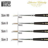 GreenStuffWorld Premium GOLD SERIES Sibirischer Kolinsky Pinselset
