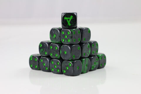 Green Magic D6 Fantasy Dice 20Stk
