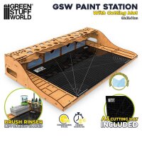 GreenstuffWorld Malstation mit Schneidematte aus MDF