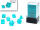 Chessex Translucent Mini-hedral™ Teal/white 7-Die Set