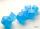 Chessex Frosted™ Mini-hedral™ Caribbean Blue™/white 7-Die Set