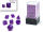 Chessex Borealis® Mini-hedral™ Royal Purple/gold Luminary™ 7-Die Set