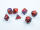 Chessex Gemini® Mini-hedral™ Purple-Red/gold 7-Die Set