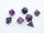 Chessex Gemini® Mini-hedral™ Black-Purple/gold 7-Die Set