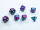 Chessex Gemini® Mini-hedral™ Purple-Teal/gold 7-Die Set