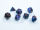 Chessex Gemini® Mini-hedral™ Black-Starlight™/red 7-Die Set