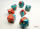 Chessex Gemini® Mini-hedral™ Red-Teal/gold 7-Die Set