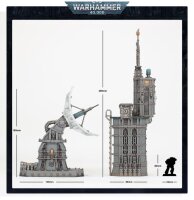 Warhammer 40K Battlezone Fronteris Vox-Antenne und Auspexschrein Gelände für Warhammer 40K