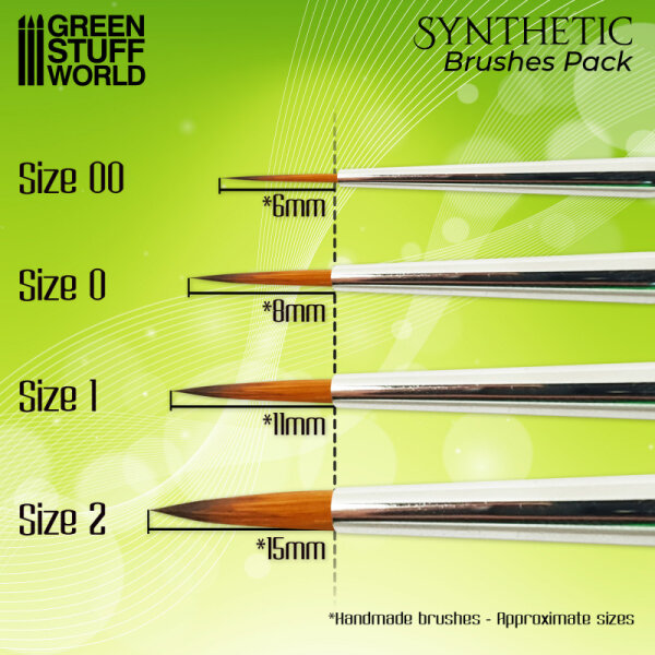 GreenStuffWorld GREEN SERIES Synthetische Pinsel rund