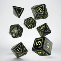 Runic Black &amp; glow-in-the-dark Dice Set