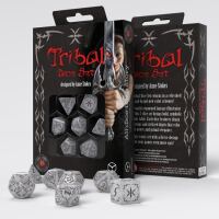 Tribal Dice Set: Pearl &amp; Brown